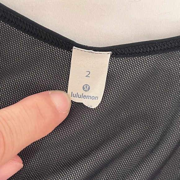 Lululemon Sculpt Tank II Top Size 2 Black Mesh Athleisure Activewear Gym Workout - Picture 9 of 11